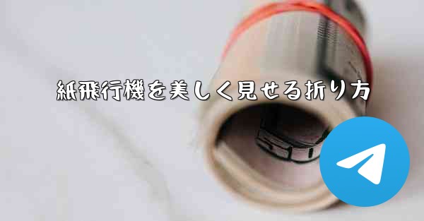 紙飛行機を美しく見せる折り方