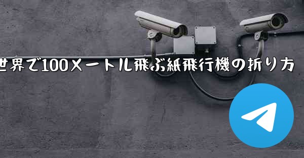 世界で100メートル飛ぶ紙飛行機の折り方