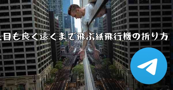 見た目も良く遠くまで飛ぶ紙飛行機の折り方