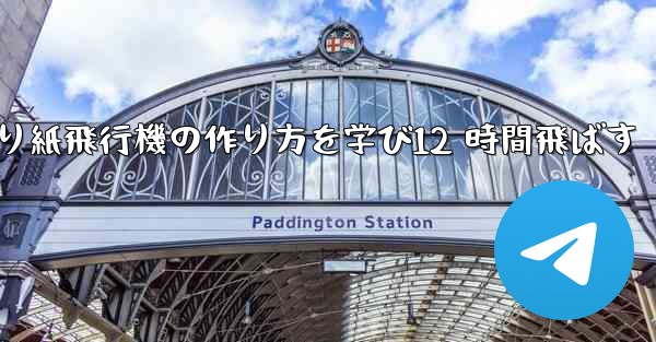 折り紙飛行機の作り方を学び12 時間飛ばす