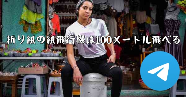 折り紙の紙飛行機は100メートル飛べる