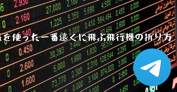 正方形の紙を使った一番遠くに飛ぶ飛行機の折り方