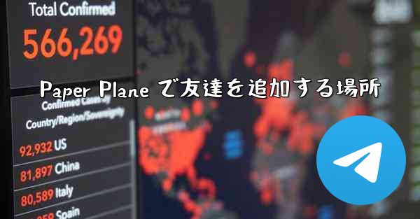 Paper Plane で友達を追加する場所