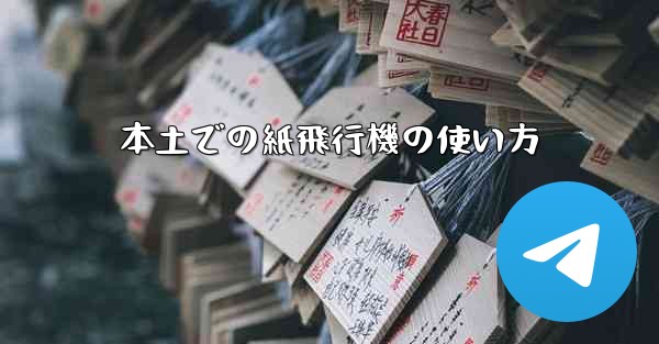 本土での紙飛行機の使い方