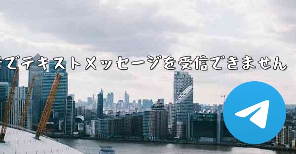 フライトに登録した国内携帯電話番号でテキストメッセージを受信できません