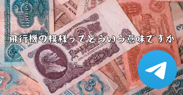 飛行機の模様ってどういう意味ですか