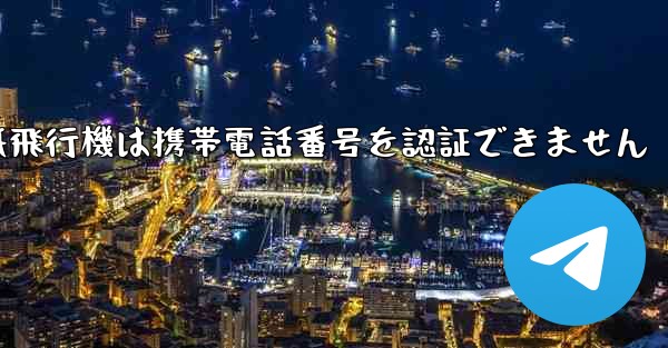 紙飛行機は携帯電話番号を認証できません