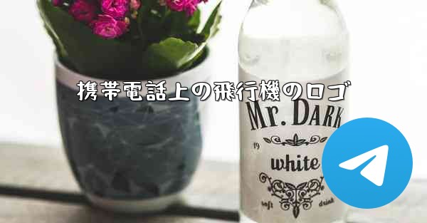 携帯電話上の飛行機のロゴ