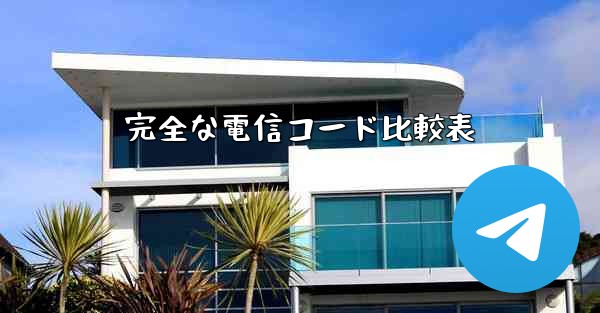 完全な電信コード比較表