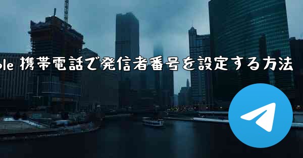 Apple 携帯電話で発信者番号を設定する方法