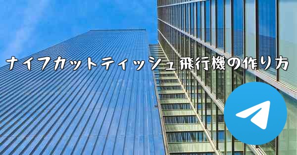 ナイフカットティッシュ飛行機の作り方
