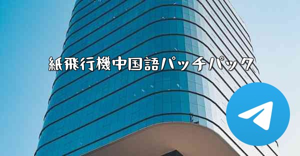 紙飛行機中国語パッチパック
