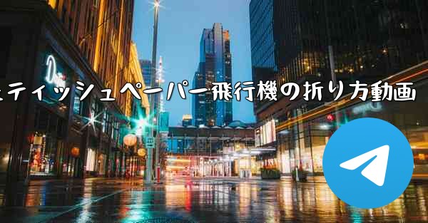 ナイフを使ったティッシュペーパー飛行機の折り方動画