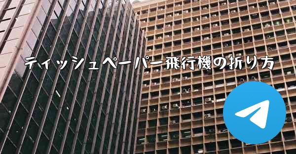ティッシュペーパー飛行機の折り方