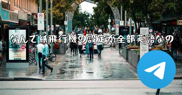 なんで紙飛行機の設定が全部英語なの