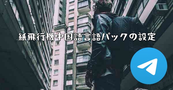 紙飛行機中国語言語パックの設定