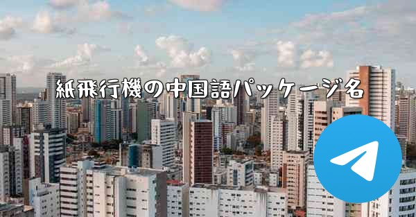 紙飛行機の中国語パッケージ名
